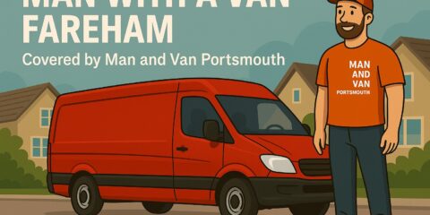 Man with a van in Fareham covered by Man and Van Portsmouth providing local removals, small house moves, furniture delivery, flat moves and flexible man and van hire across Fareham, Portsmouth and nearby Hampshire areas